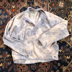 Hollister tie dye fleece pullover